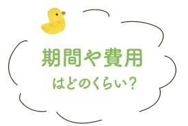 期間や費用はどのくらい？